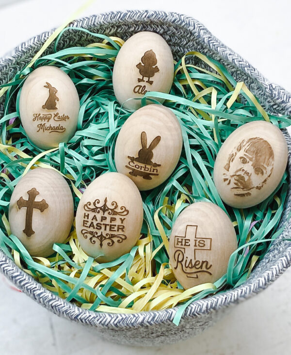 Laser Engraved Easter Eggs